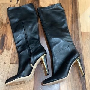 Jimmy Choo heeled boot with gold accent